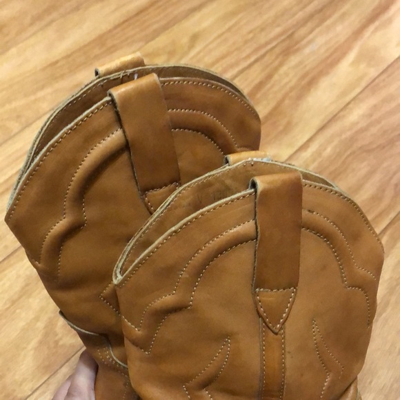 Vintage Tan Brown Western Cowboy Boots Women’s Sz 7.5, Revette Creations Romania - Picture 8 of 8